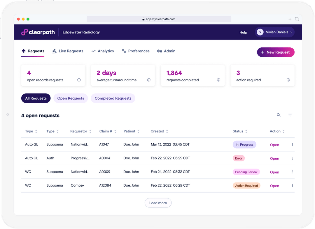 Clearpath share medical records images digitally